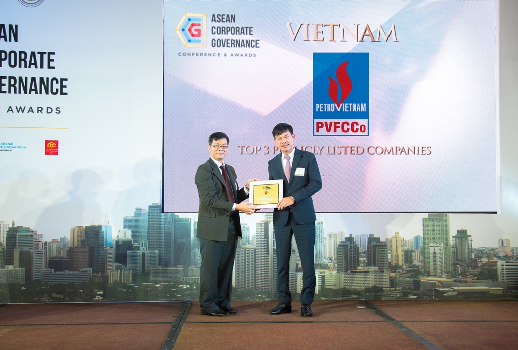 Thông cáo báo chí: PVFCCo vinh dự nhận Giải thưởng “Quản trị công ty khu vực ASEAN”