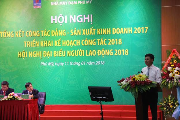 Nhà máy Đạm Phú Mỹ tổ chức thành công Hội nghị tổng kết công tác Đảng – sản xuất kinh doanh năm 2017, triển khai kế hoạch 2018 và Hội nghị Đại biểu người lao động 2018