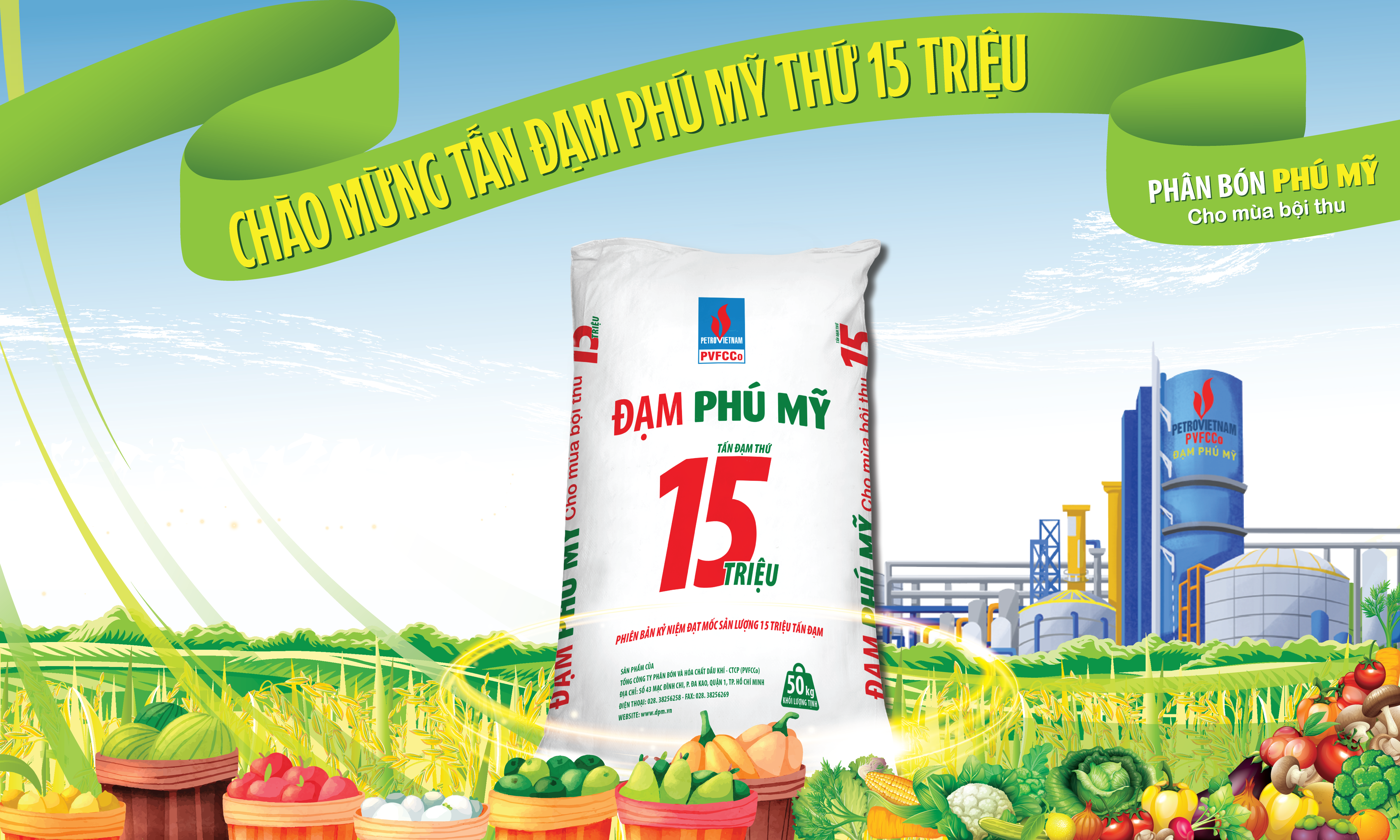 Thư chúc mừng về việc Nhà máy Đạm Phú Mỹ đạt mốc sản xuất 15 triệu tấn Phân đạm